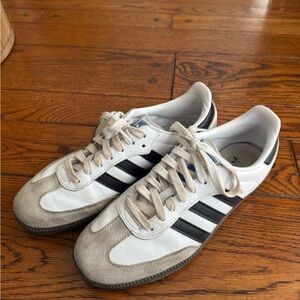 Adidas Sambas White and Black Sneakers
